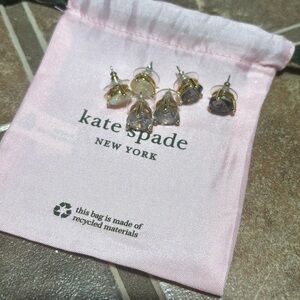 Kate Spade 3 pairs of stud earrings